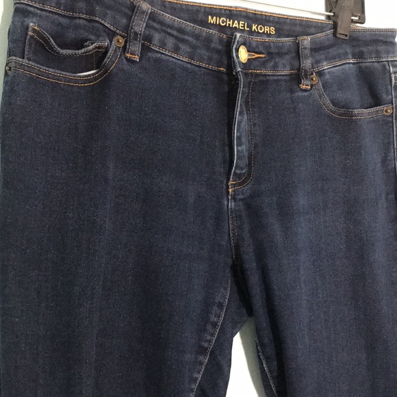 Michael Kors dark wash skinny jeans, size 8 *flaw* - Picture 2 of 7